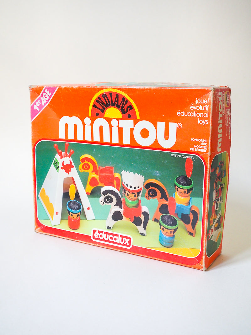 Les Minitou Set le camp des indiens complet avec boîte - Educalux