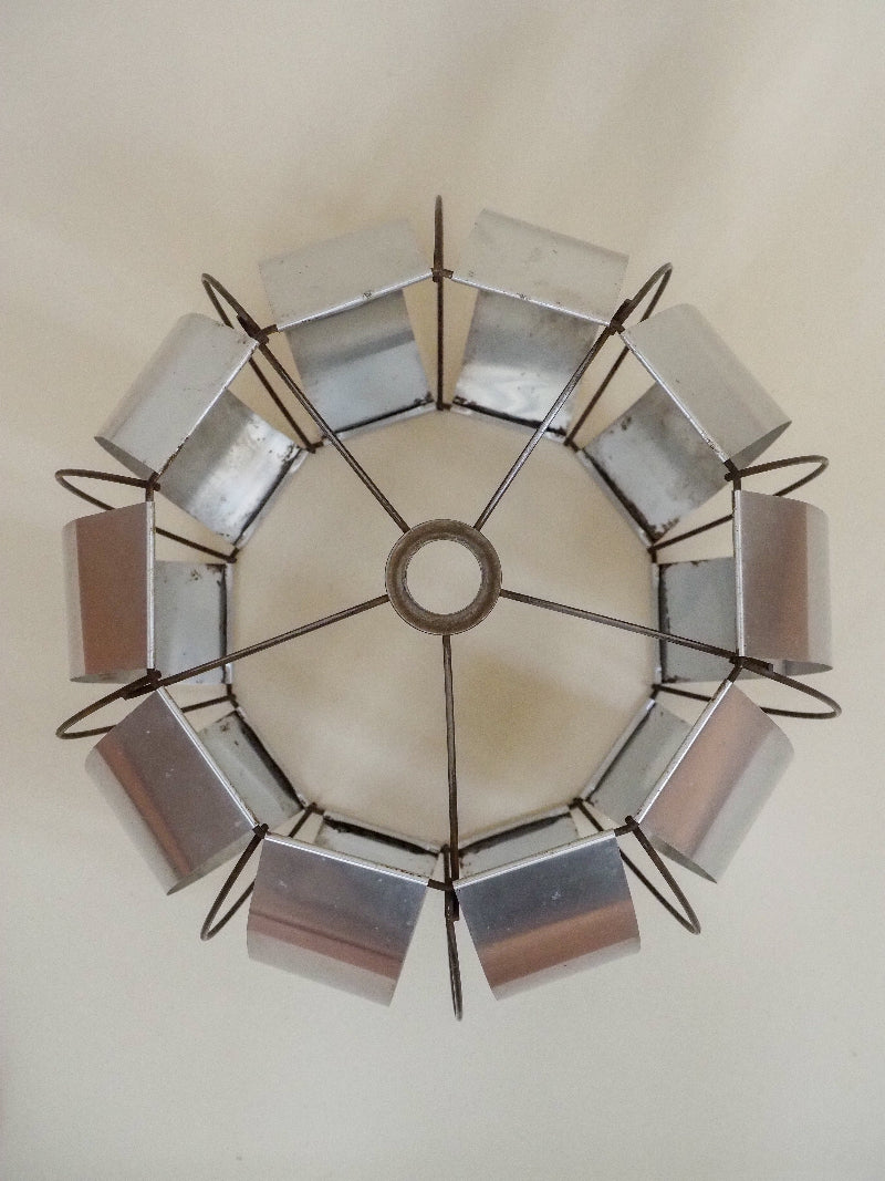 Plafonnier Vintage en métal brossé