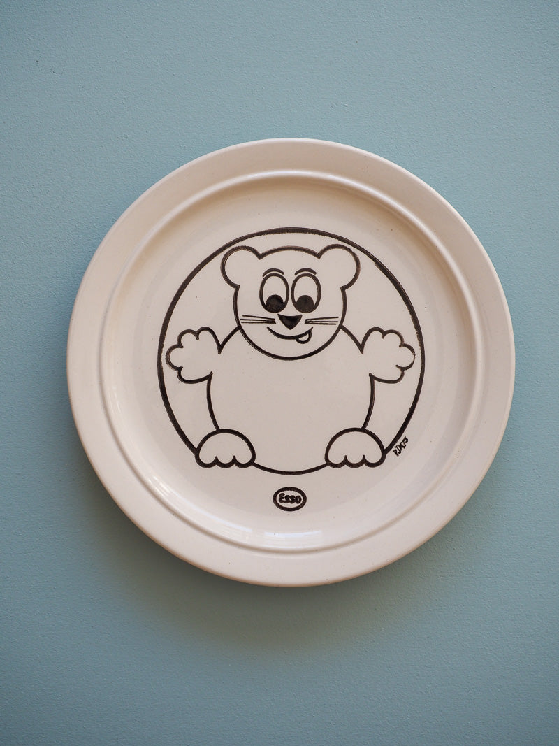 2 assiettes ours Esso 70s