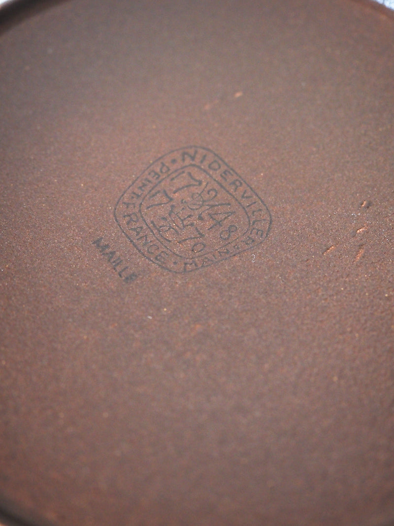 Lot de 8 assiette à dessert en grès émaillé Niderviller - décor Maillé