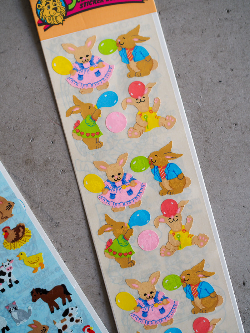 2 planches de stickers Sandylion vintage