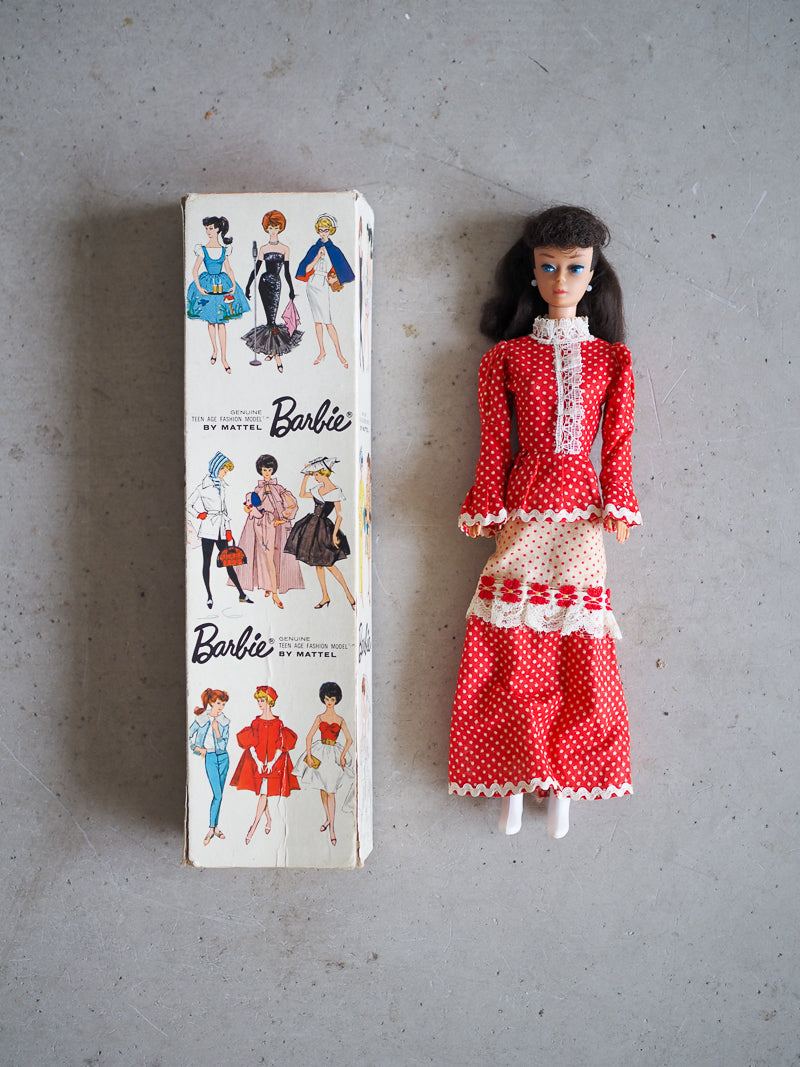 POUPEE BARBIE 1962 BLONDE BUBBLE CUT AVEC BOITE ORIGINE PONYTAIL MATTEL