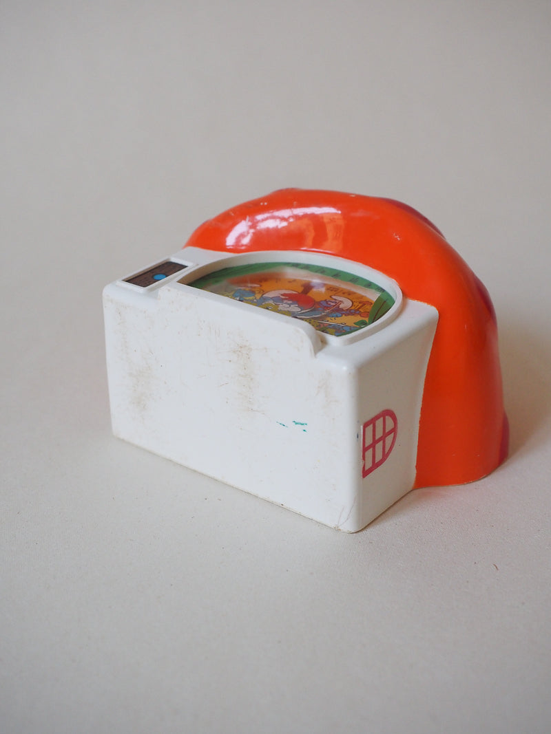 🎵 Boîte à musique vintage en forme de champignon – Années 70/80 – Les Schtroumpfs