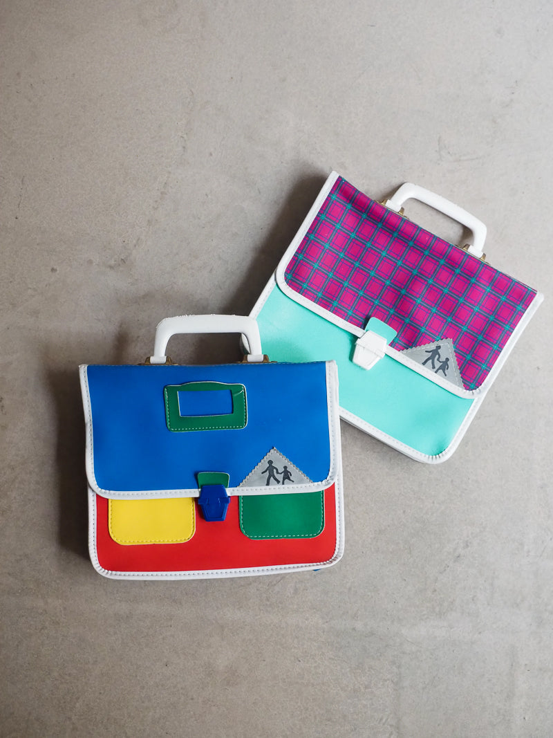 Petit cartable maternel vintage - couleurs