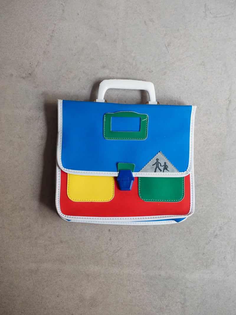Petit cartable maternel vintage - couleurs