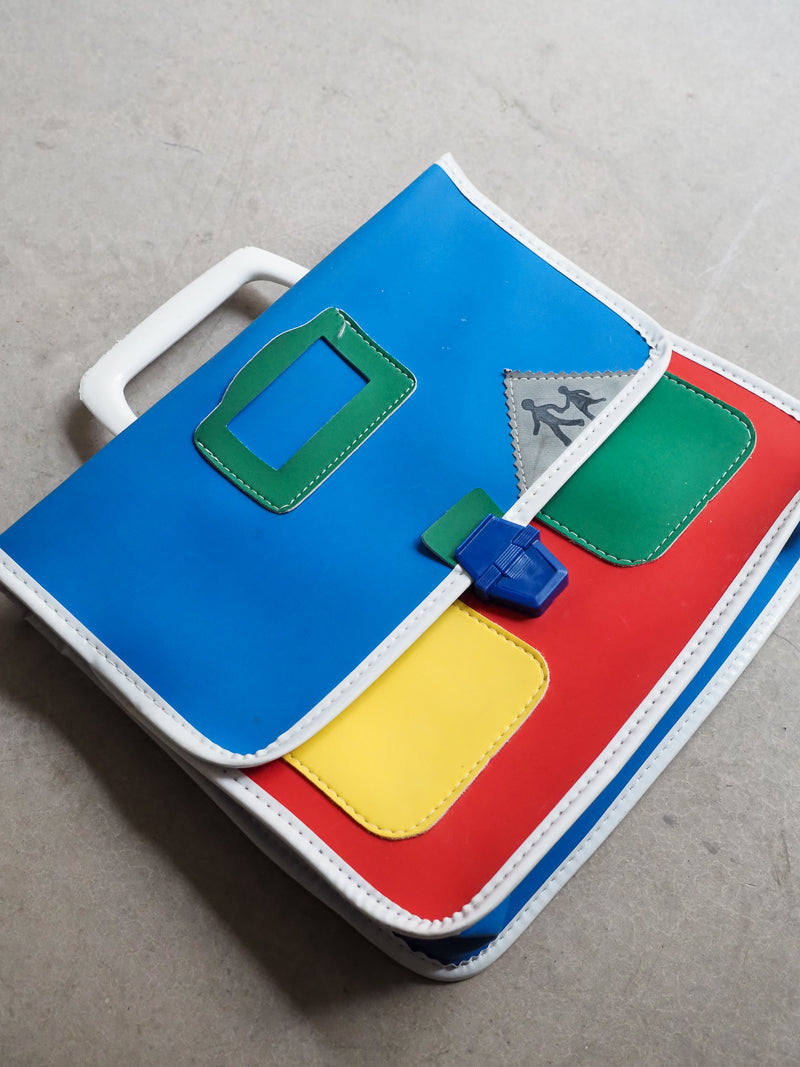 Petit cartable maternel vintage - couleurs