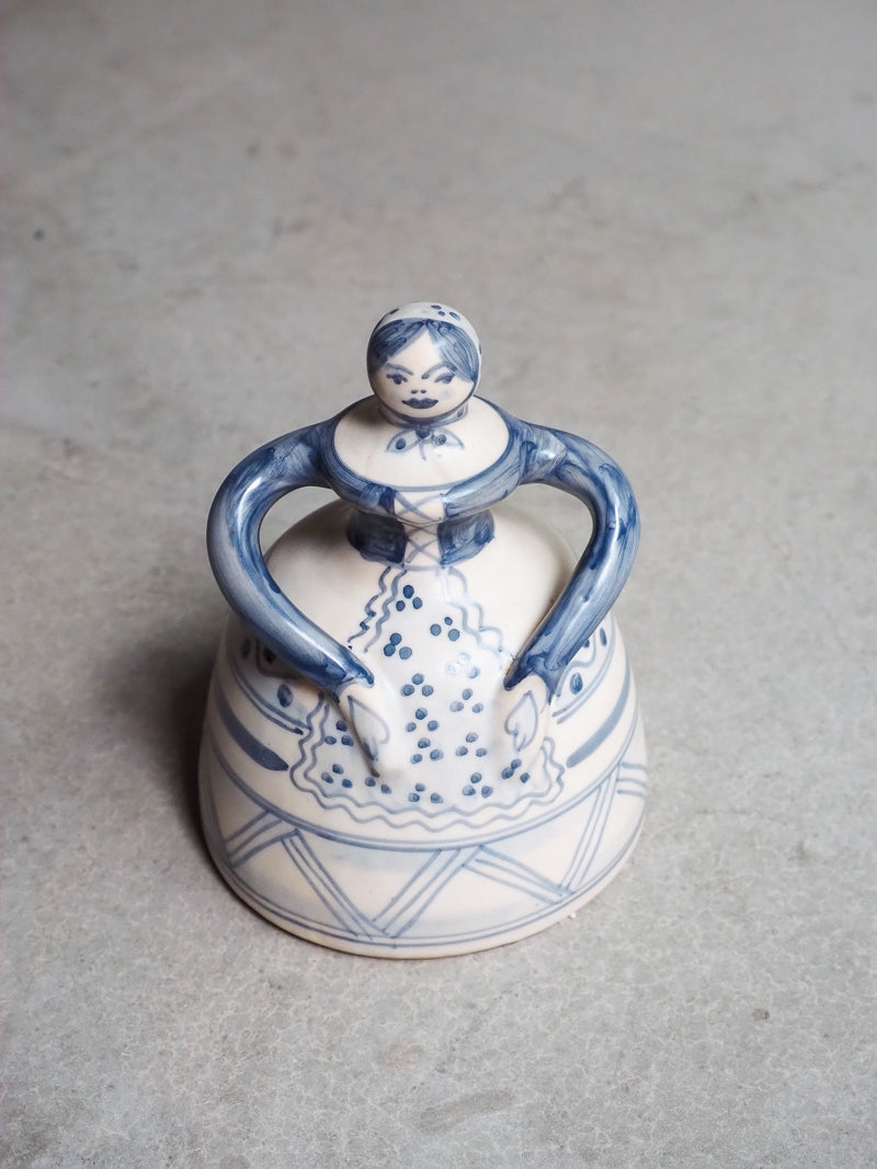 Cloche en céramique – Talavera – Statuette de paysanne