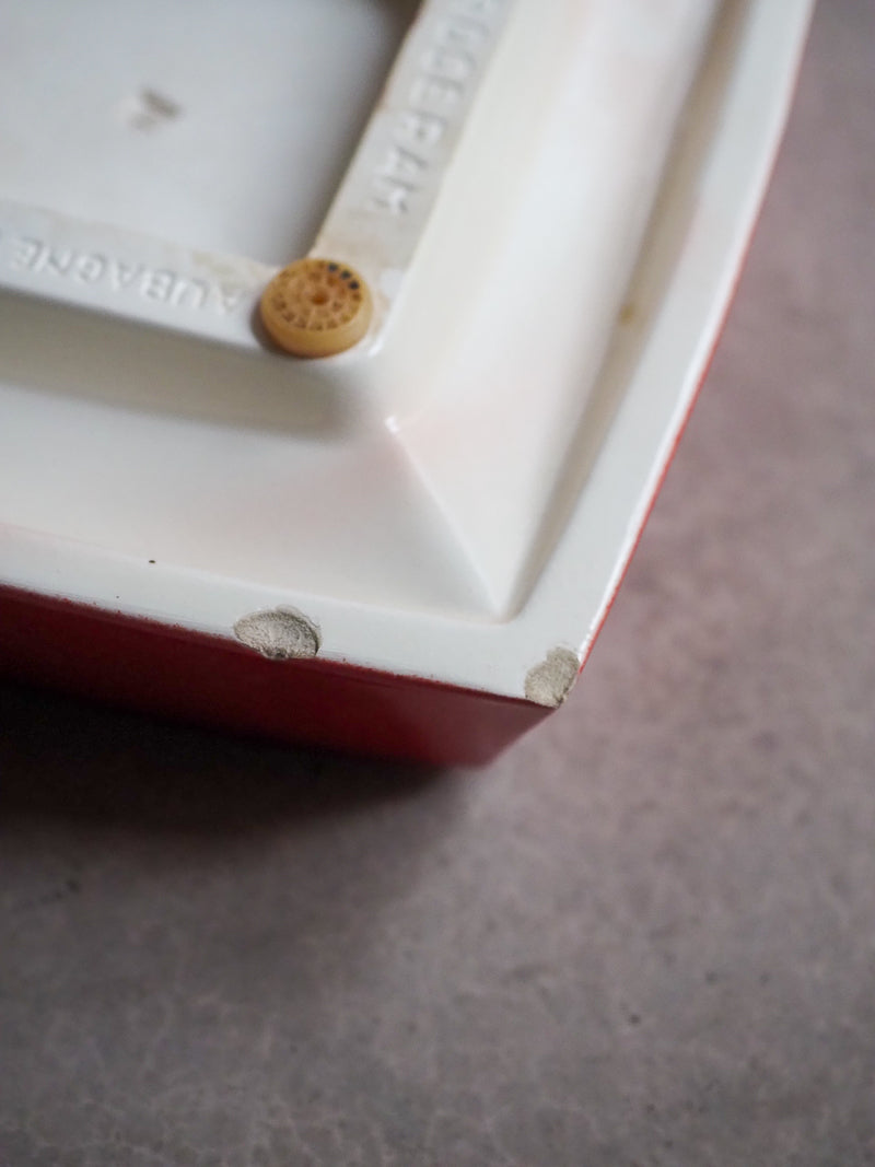 Grand cendrier vintage en céramique rouge – Proceram