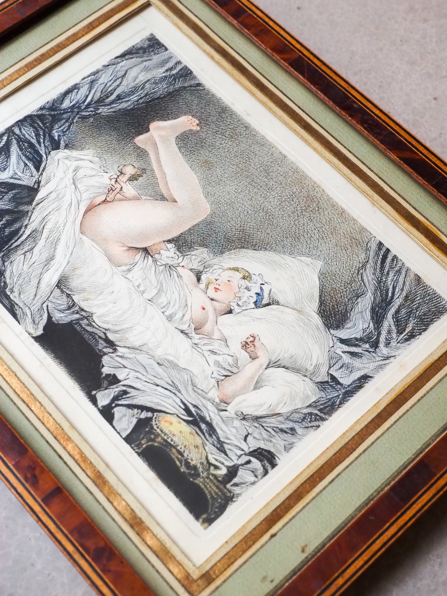 Gravure érotique ancienne du XIXème