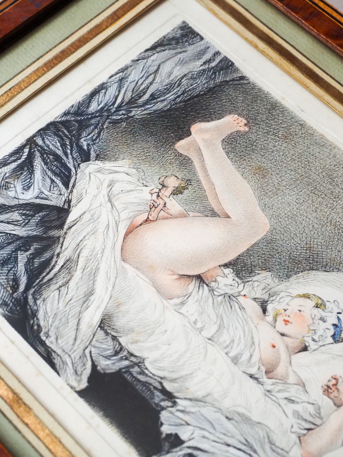 Gravure érotique ancienne du XIXème
