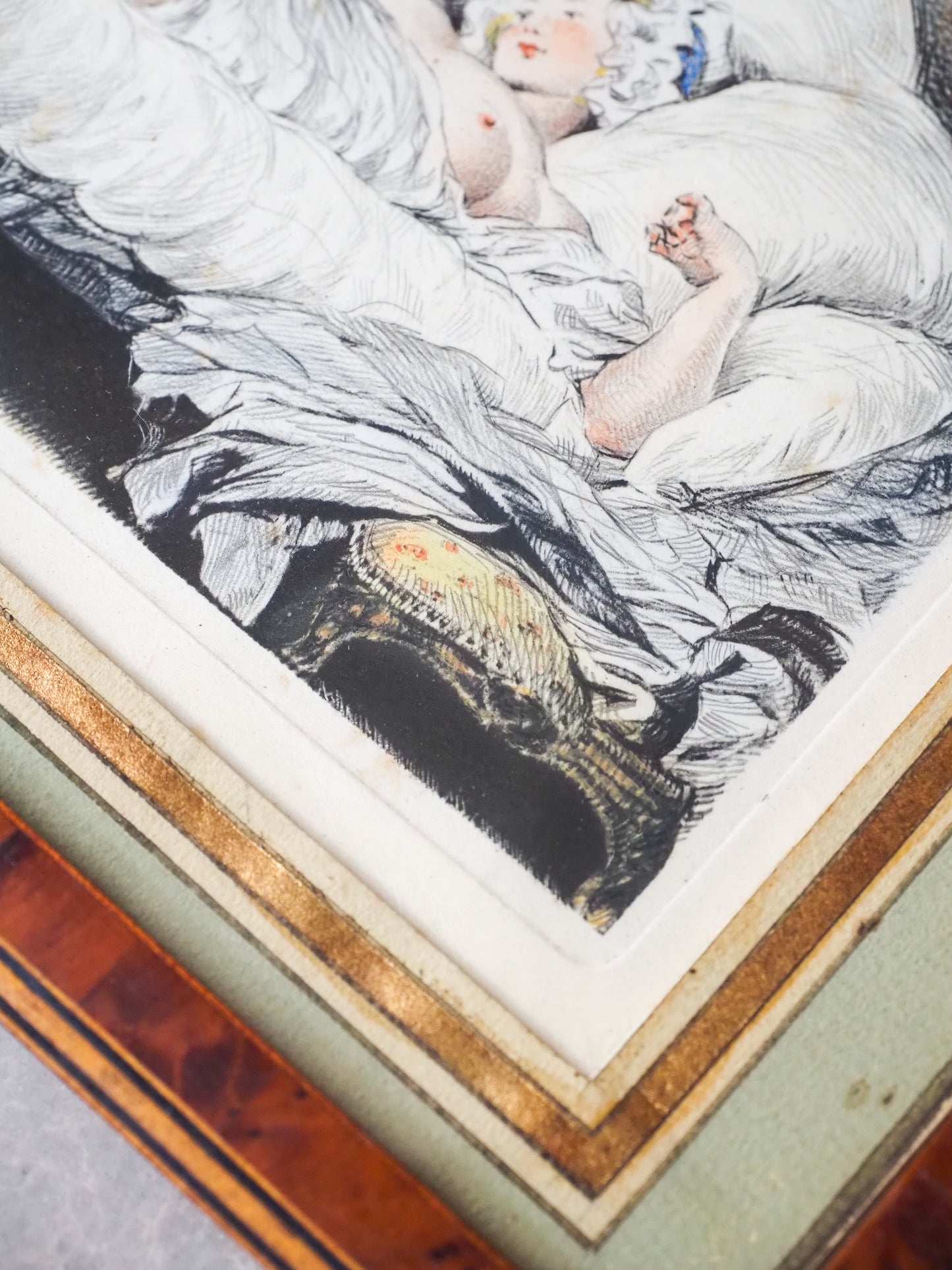 Gravure érotique ancienne du XIXème