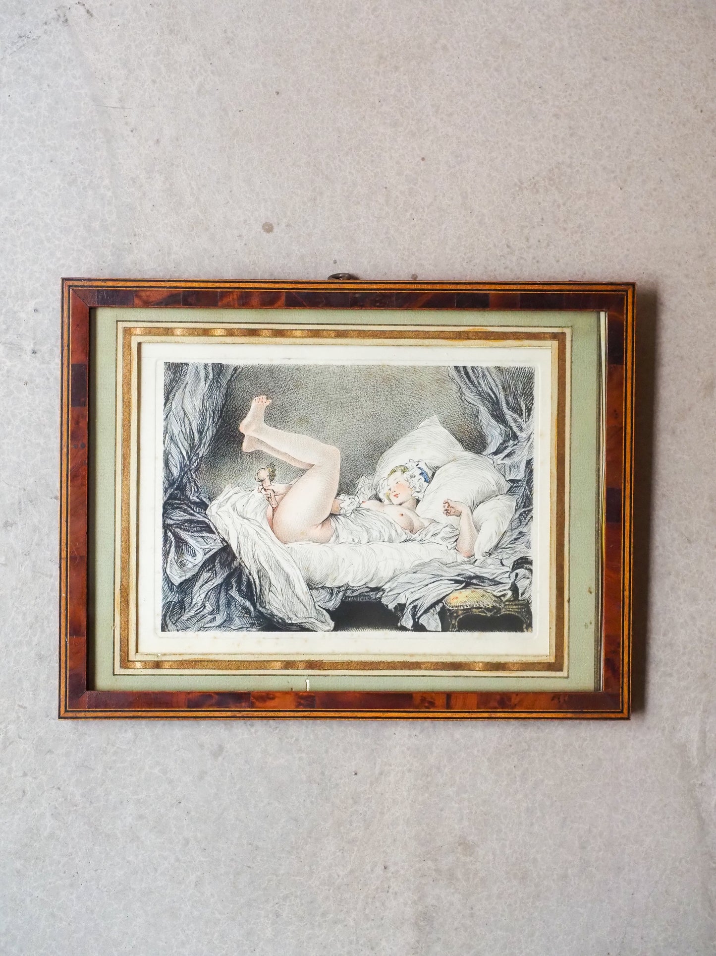 Gravure érotique ancienne du XIXème