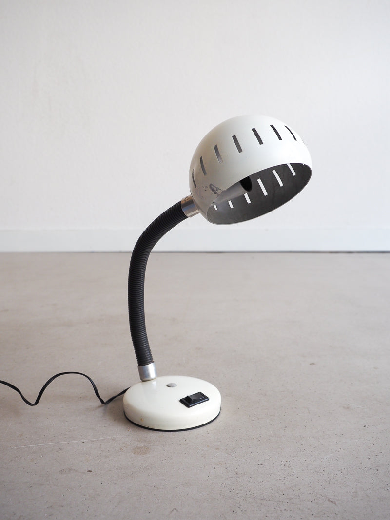 Lampe vintage flexible en métal blanche