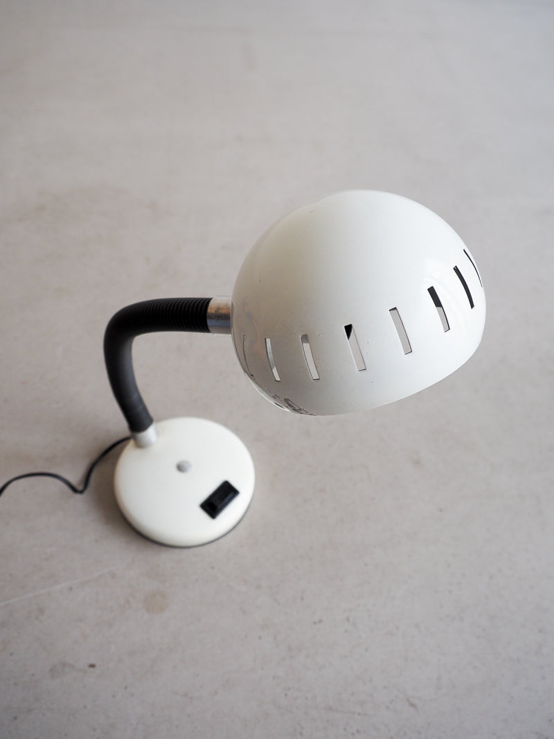 Lampe vintage flexible en métal blanche