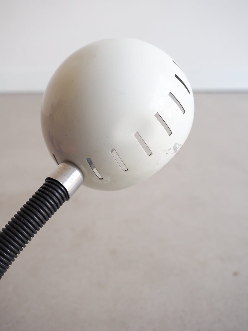 Lampe vintage flexible en métal blanche