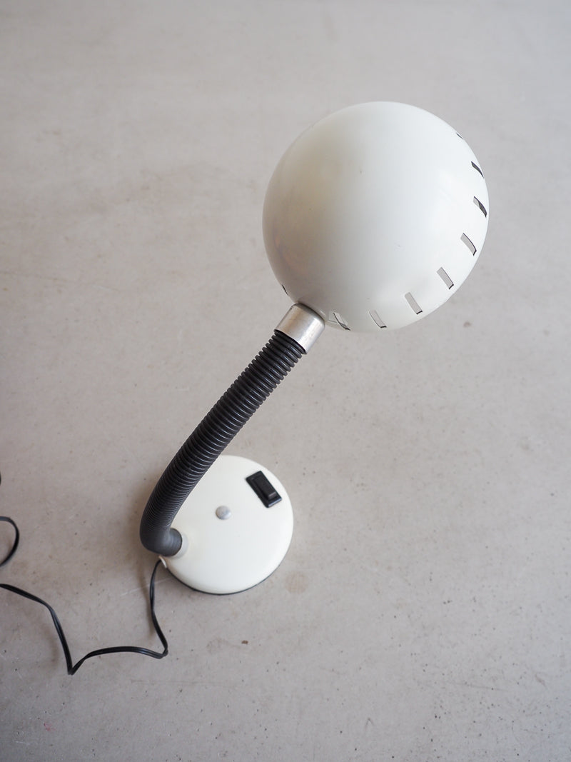 Lampe vintage flexible en métal blanche