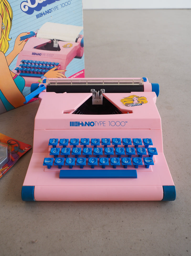 Machine à écrire Barbie vintage 1991 avec ruban neuf