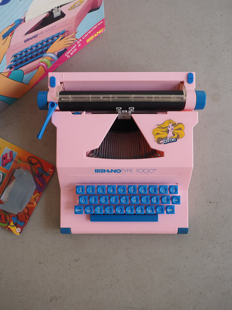 Machine à écrire Barbie vintage 1991 avec ruban neuf