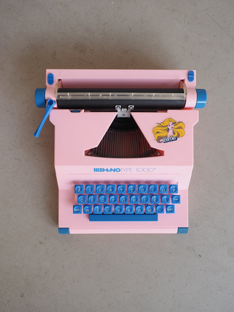 Machine à écrire Barbie vintage 1991 avec ruban neuf