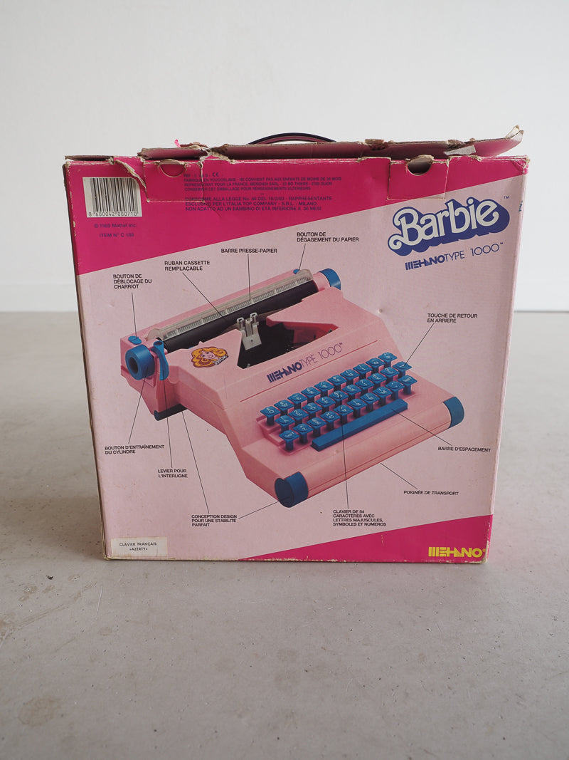 Machine à écrire Barbie vintage 1991 avec ruban neuf