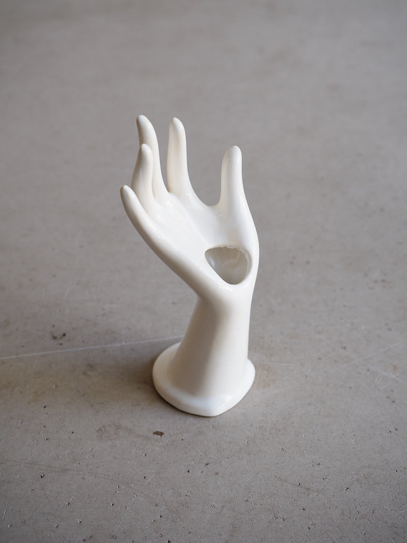 Main en porcelaine - soliflore / porte-bijoux