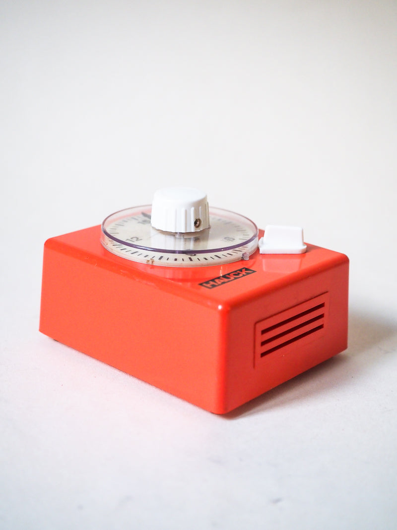 Minuteur de cuisine vintage Hauk – Plastique orange