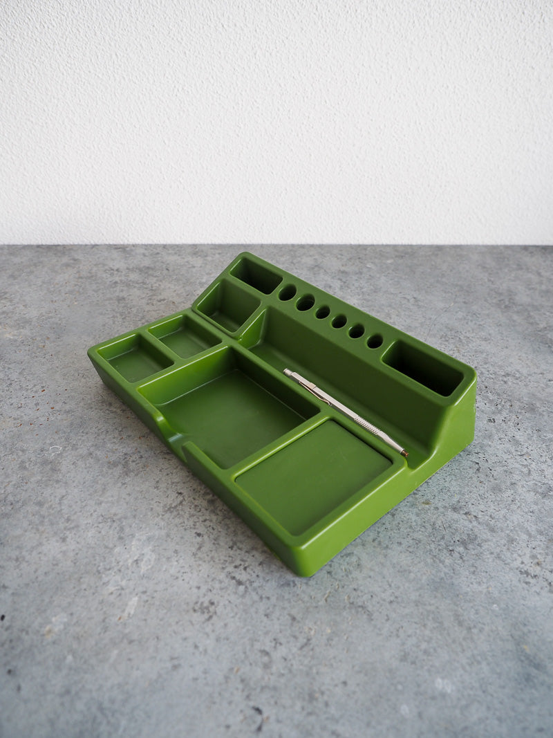 Organisateur de bureau vintage vert olive