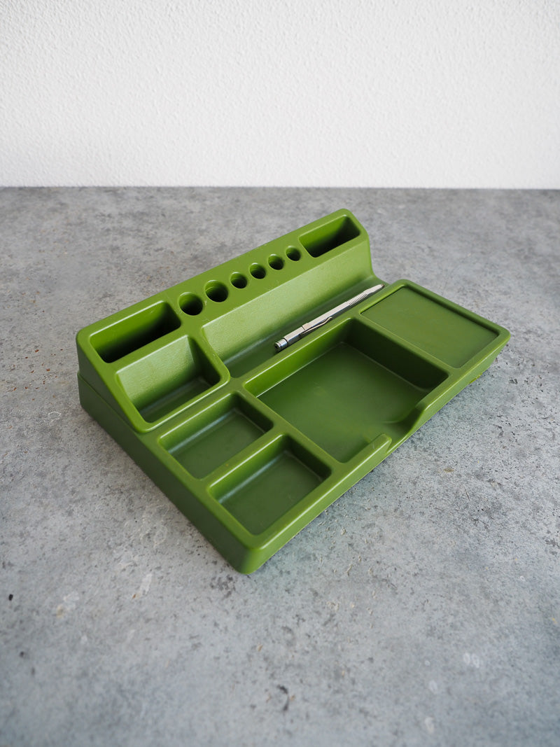 Organisateur de bureau vintage vert olive