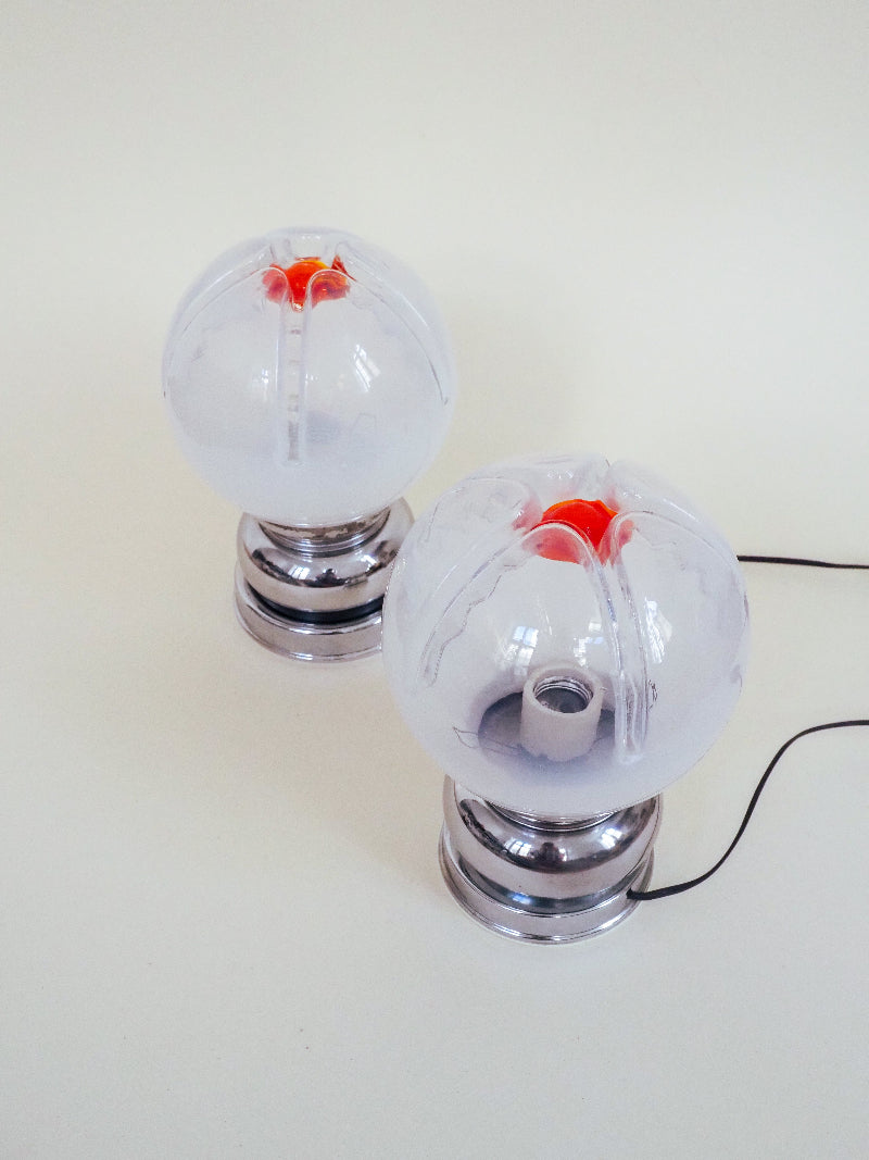 Paire de Lampes Appliques Mazzega Murano – Space Age | Made in Italy