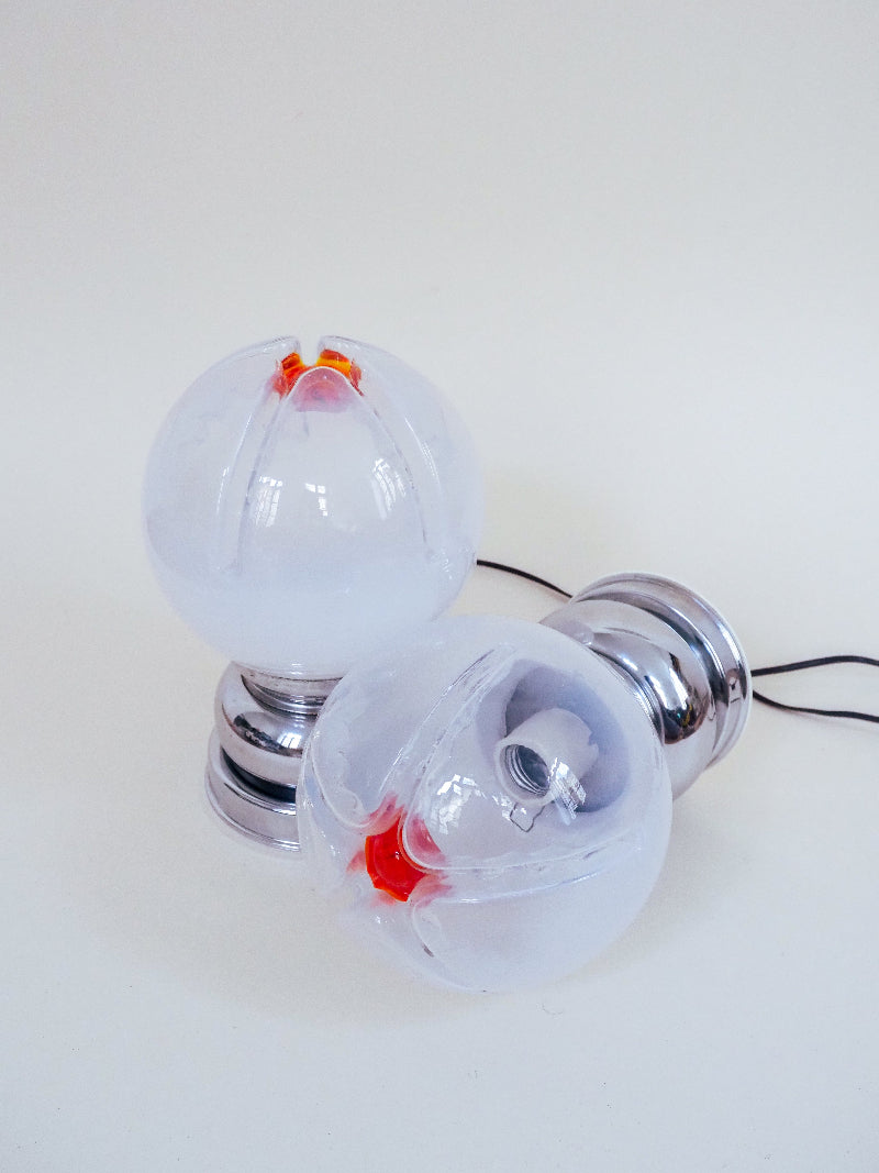 Paire de Lampes Appliques Mazzega Murano – Space Age | Made in Italy