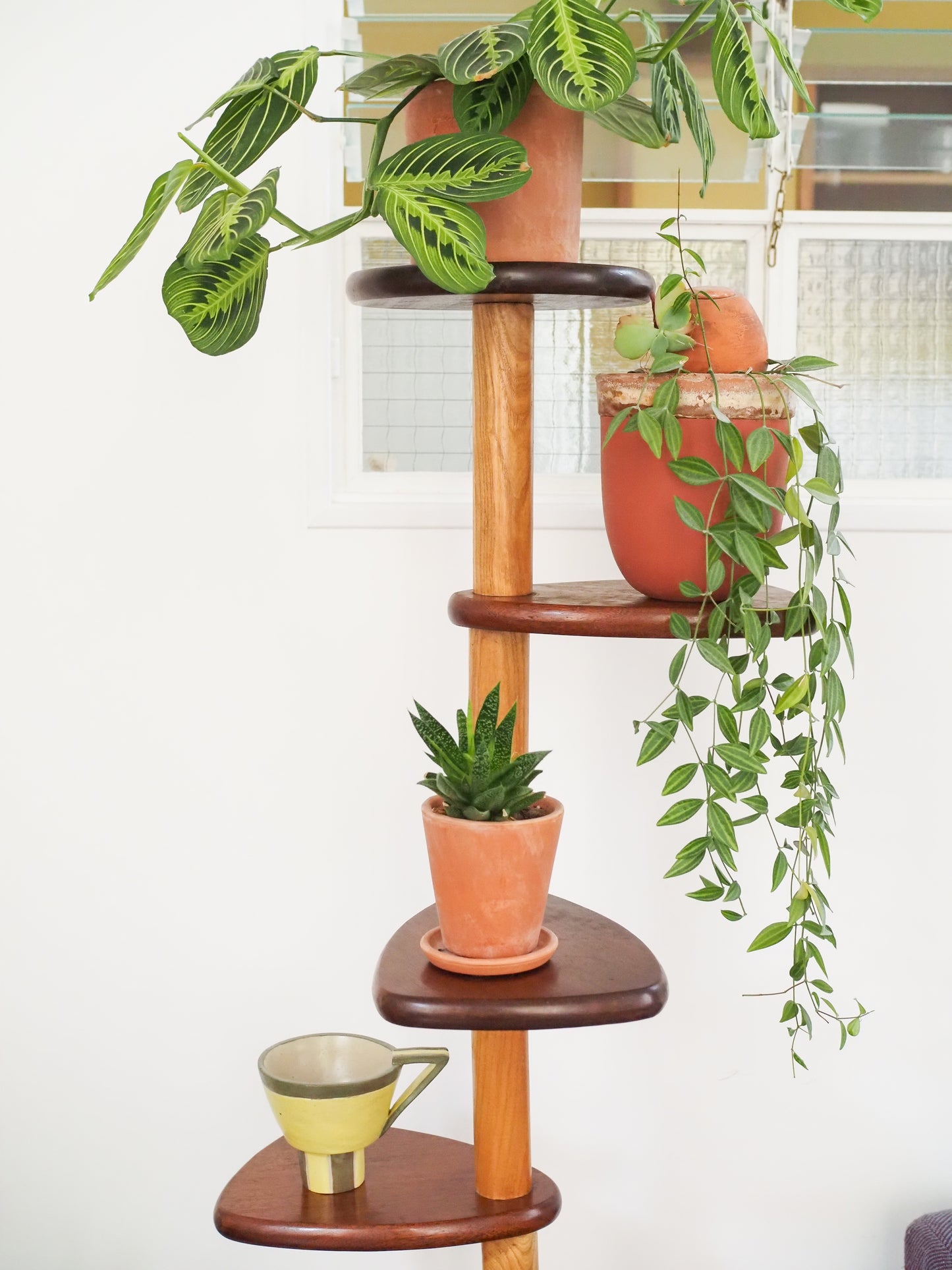 Porte-plante vintage en Teck scandinave