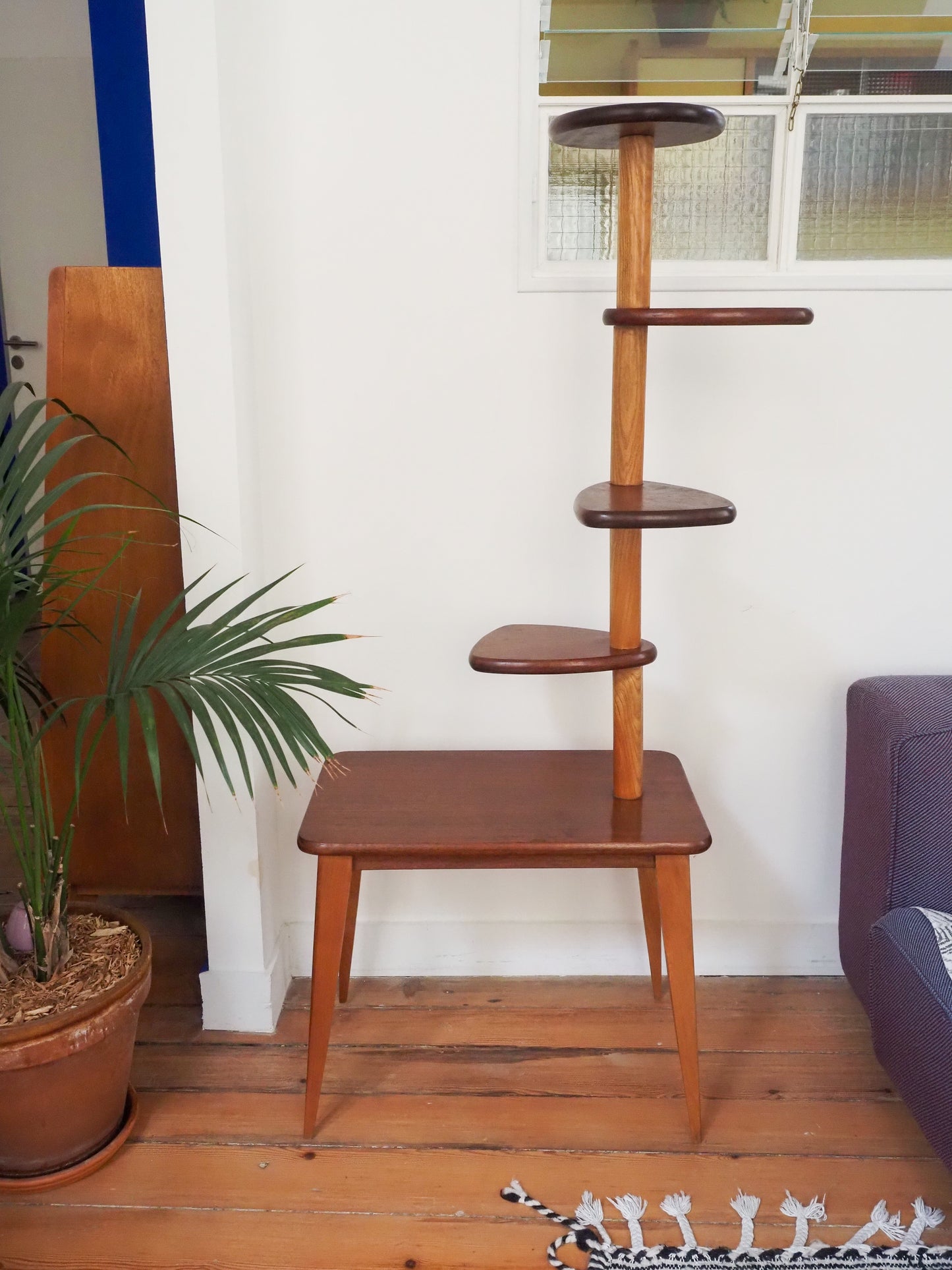 Porte-plante vintage en Teck scandinave