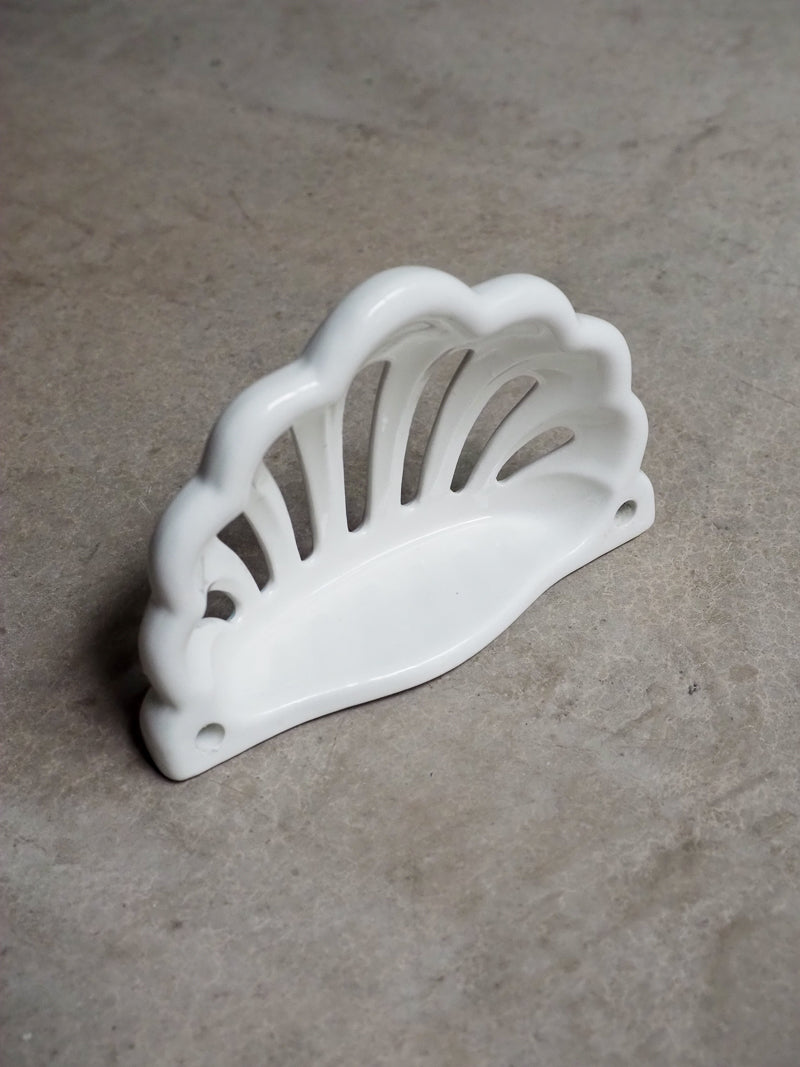 Porte-savon vintage en céramique – Forme de coquillage