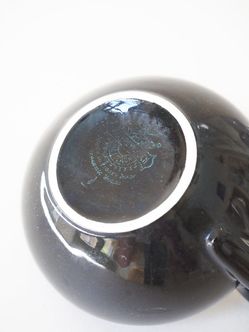 Pot à lait vintage Villeroy & Boch modèle Biarritz – Noir et jaune – Design vintage années 50