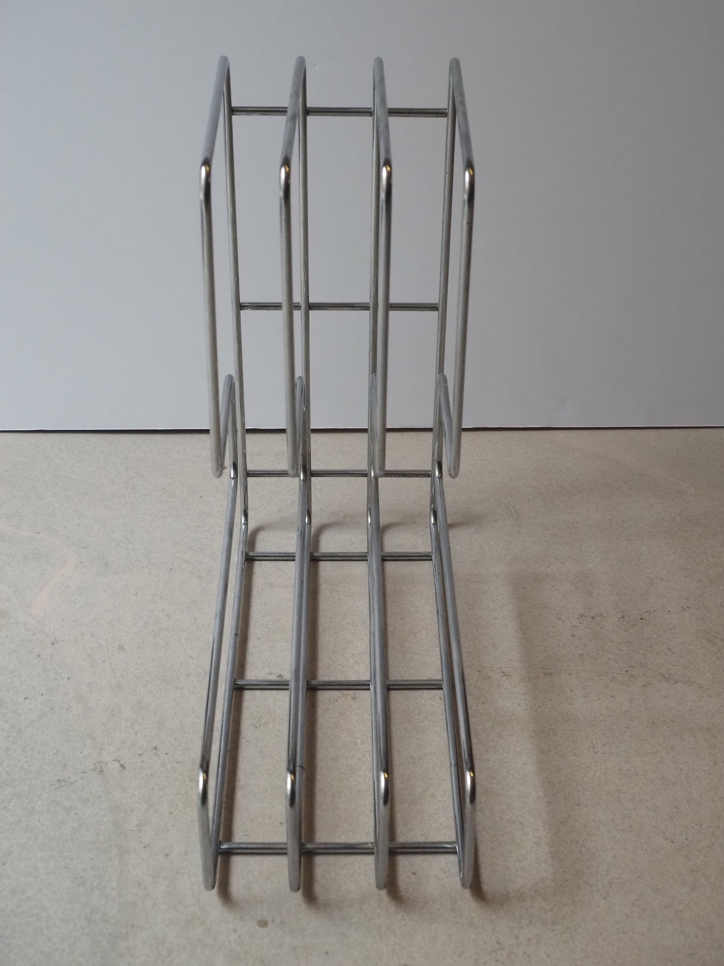 Range-vinyle ou magazine métal chromé vintage / Rack 33tours
