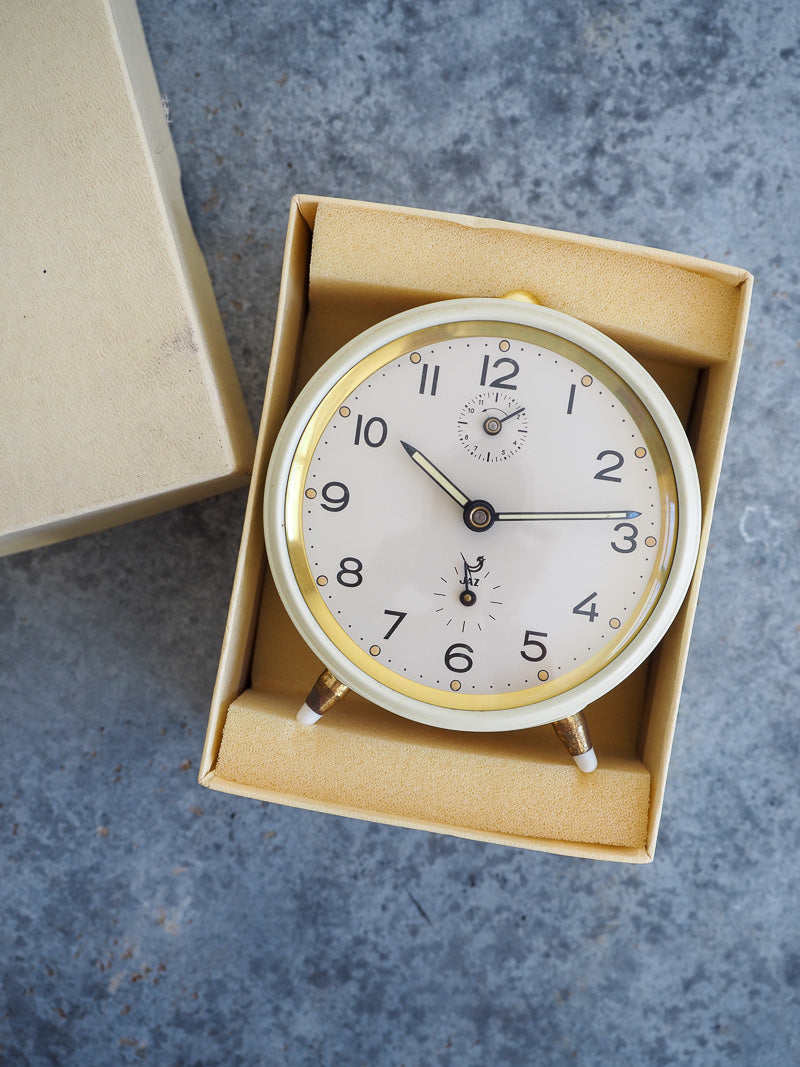 Réveil Mécanique Vintage Jaz - Beige, à Aiguilles, Mouvement Mécanique, Occasion