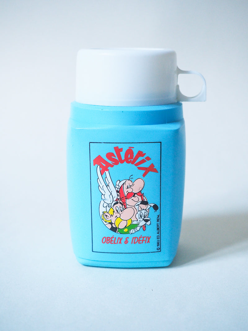 Thermos Flask Roughneck Flip tap – Gourde vintage Astérix et Obélix – Années 80 – Objet collector
