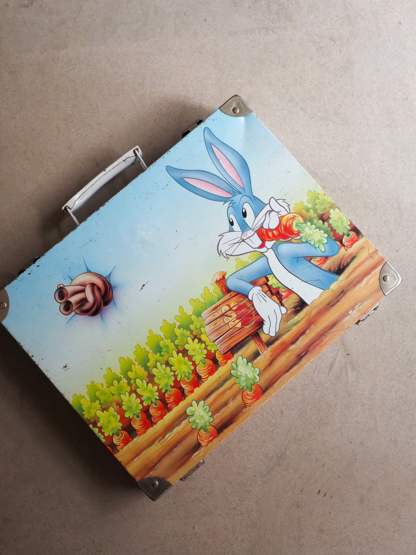 Valise en métal vintage Bugs Bunny