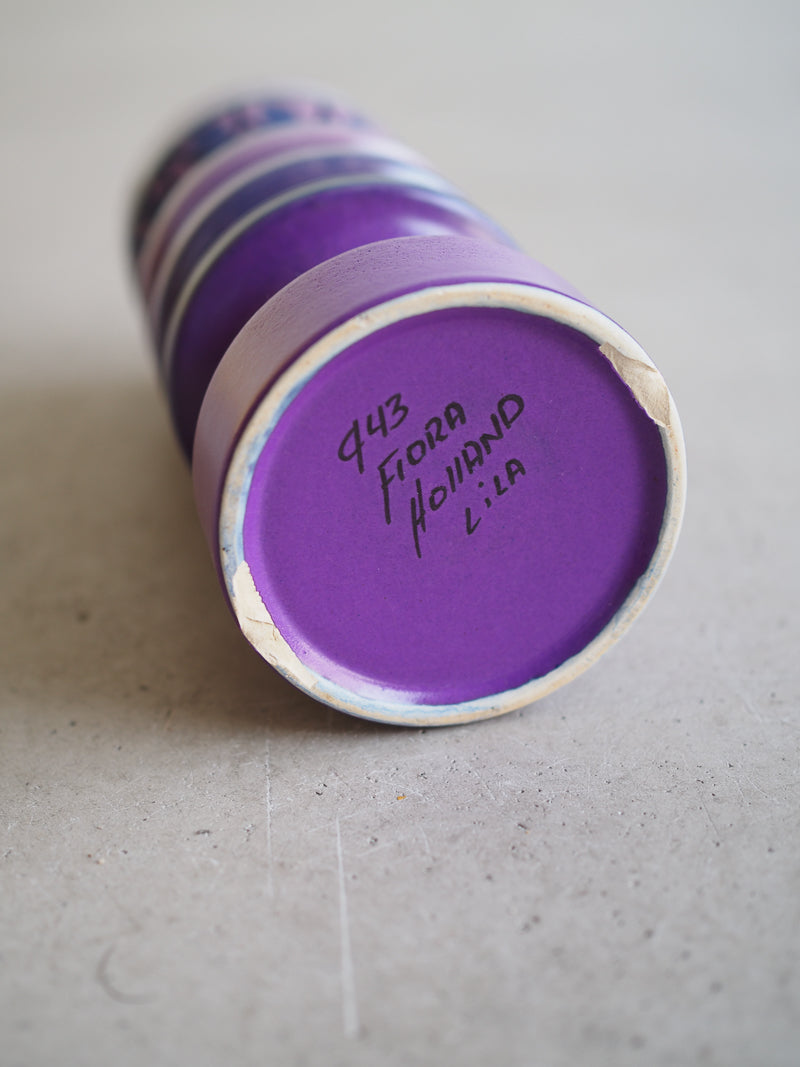 Vase Diabolo en Céramique Vintage – Modèle Flora – Made in Holland