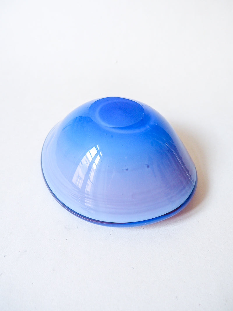 Vide-poche en verre de Murano – Rouge et bleu – Vintage