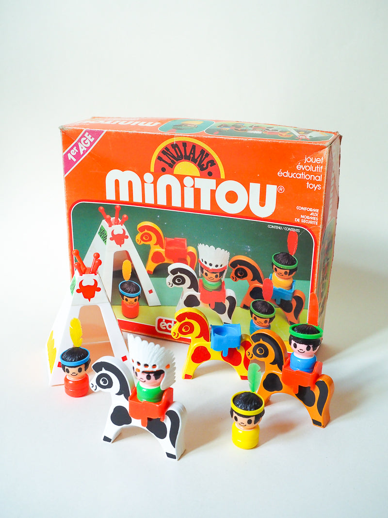Les Minitou Set le camp des indiens complet avec boîte - Educalux