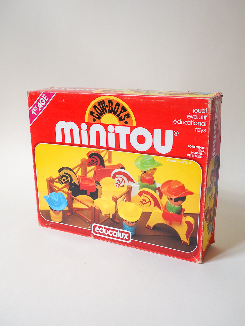 Les Minitou Set les cows-boys complet avec boîte - Educalux