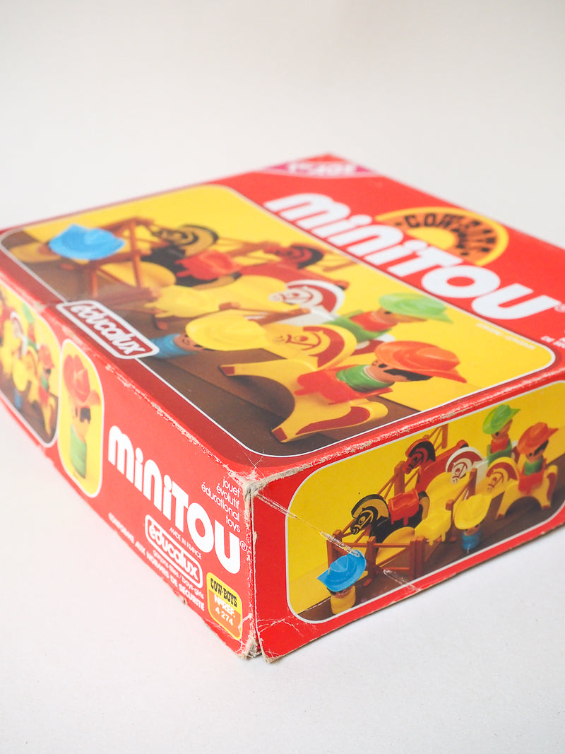 Les Minitou Set les cows-boys complet avec boîte - Educalux