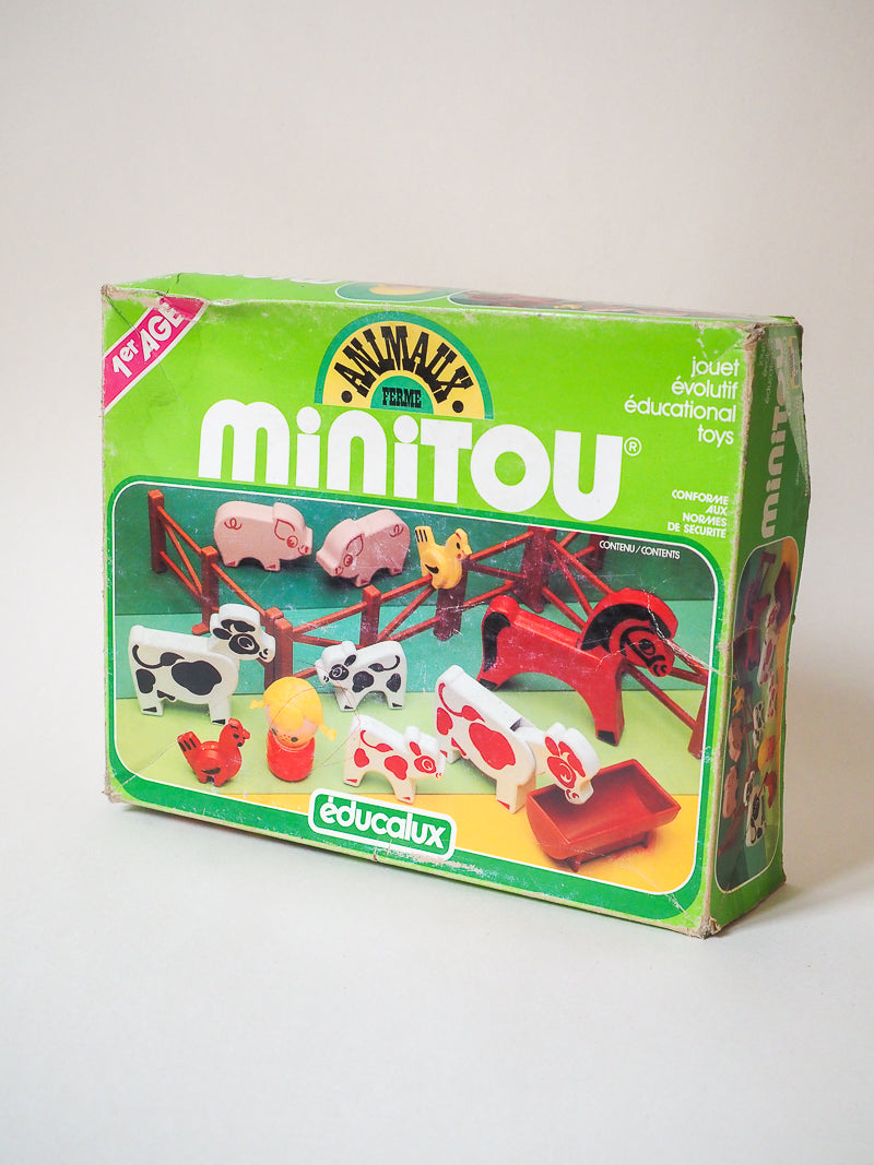 Les Minitou la ferme- set complet avec boîte - Educalux