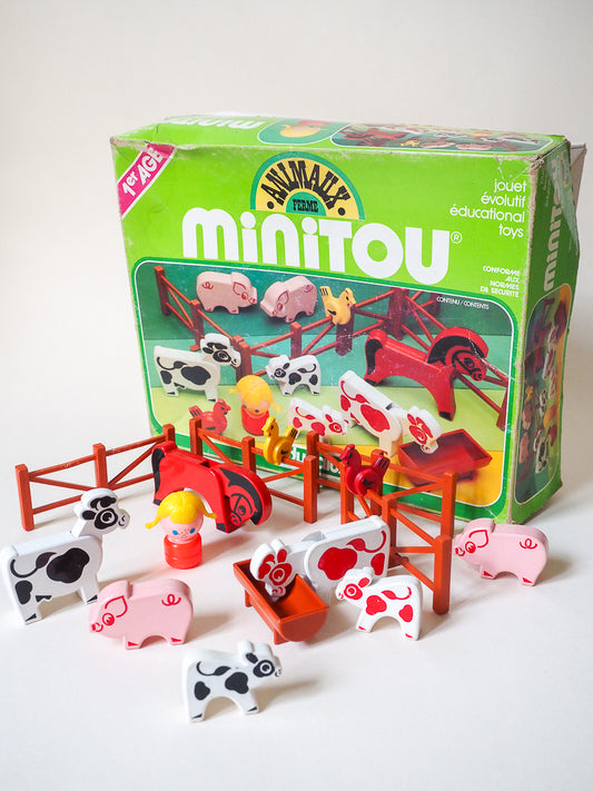 Les Minitou la ferme- set complet avec boîte - Educalux