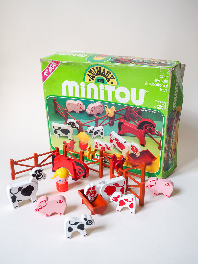 Les Minitou la ferme- set complet avec boîte - Educalux