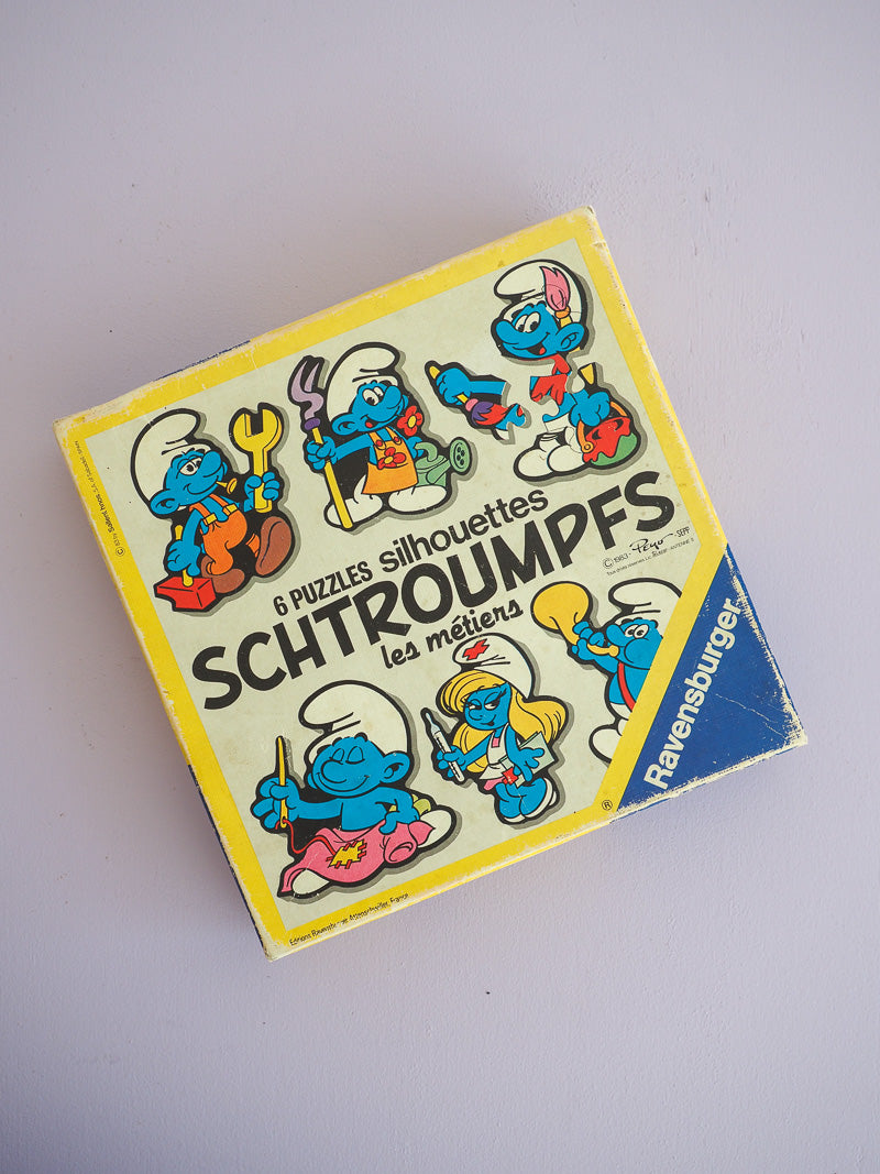 Puzzle silhouette Schtroumpfs "les métiers "
