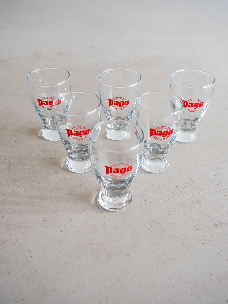 6 verres Pago neufs vintage