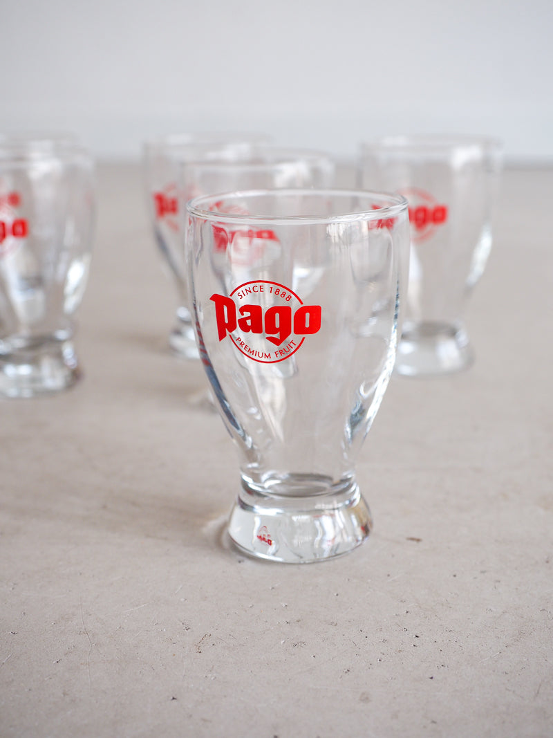 6 verres Pago neufs vintage