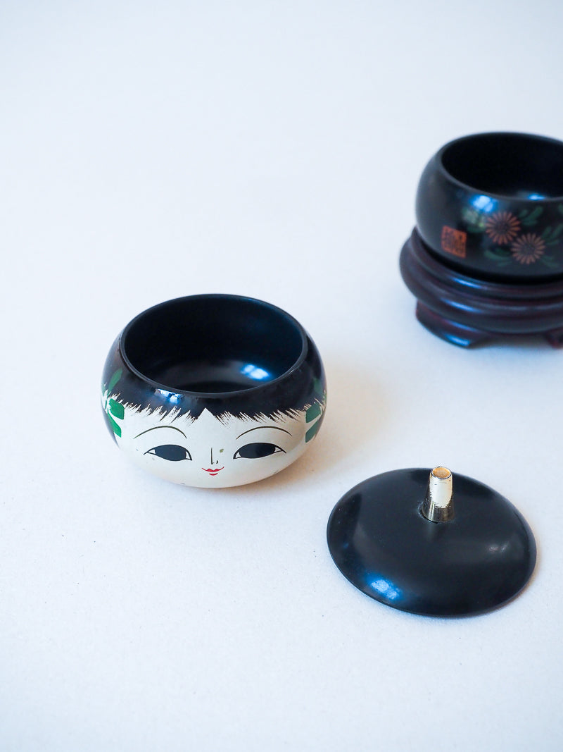 🎎 Boîtes poupée Kokeshi vintage – Made in Japan